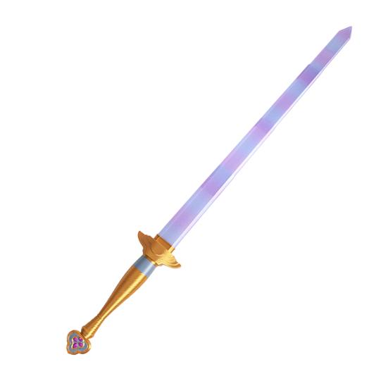 40,5" Einziehbarer Anime Cosplay Bedruckter Ausziehbarer Requisit für Halloween Lila Waffe Waffe 3D Kostüm Bühnenperformance