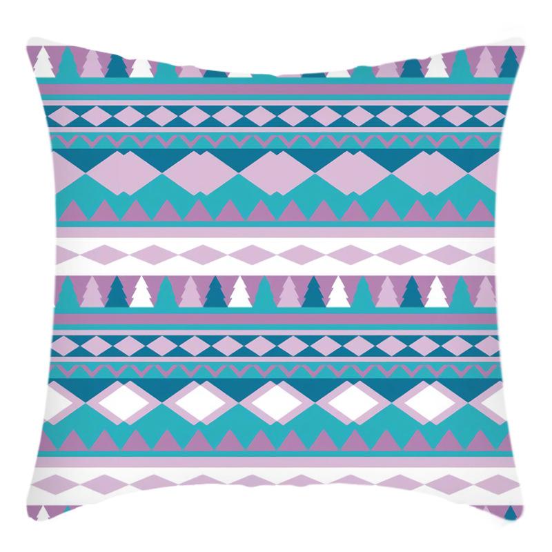 New Light Luxury Series Blue Natural Printed Pillow Home Sofa Cushion Cover