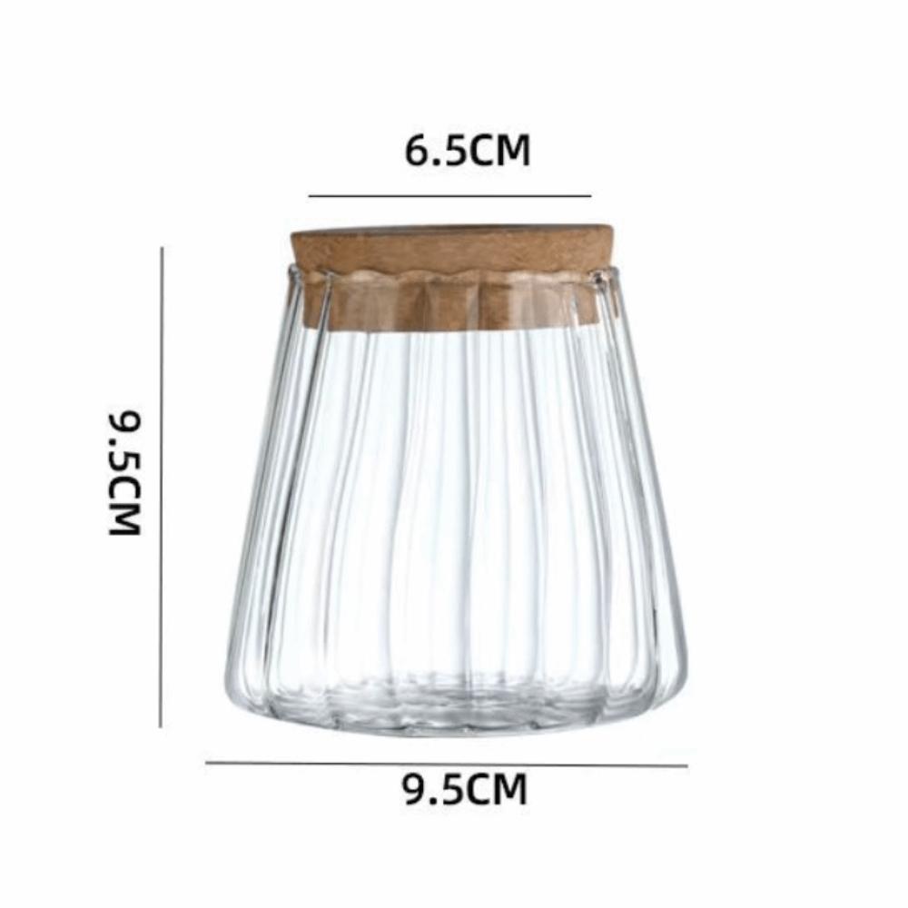 Glass Material Glass Planter Thick Wooden Base Vase Rack Modern Tabletop Design Flower Arrangement Vase Home Decoration