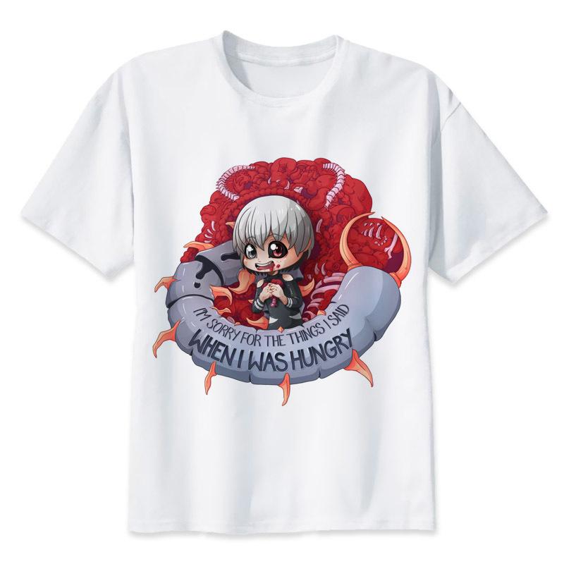 TOKYO GHOUL T Shirt Men Japanese Anime T-Shirt Male KANEKI KEN Print T-shirt Top Tee Clothes M8125