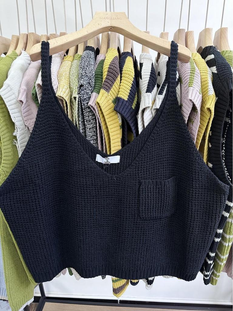 Xiao Wang's Spring Korean Style Plus Size Layered Knit Camisole Vest