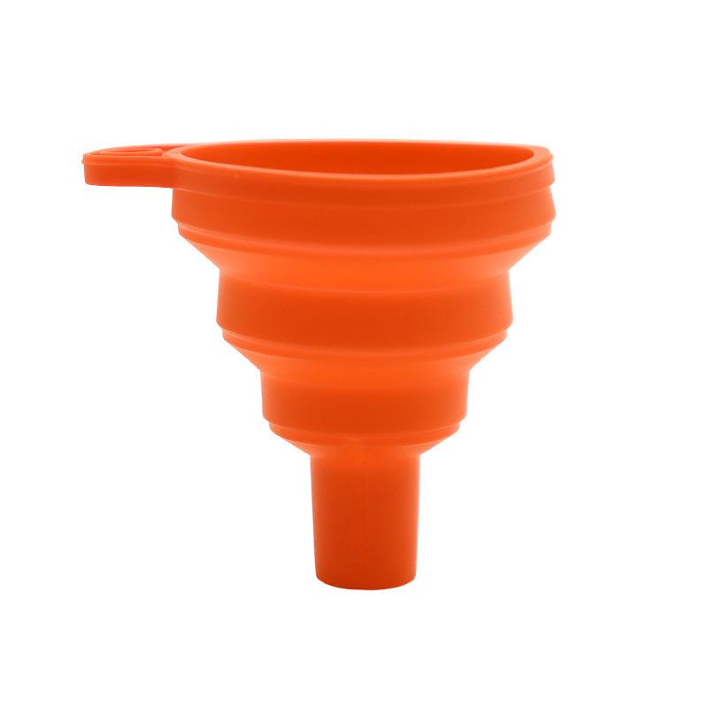 

Мини складная воронка силиконовая складная портативная воронка для топливного бункера пива масла кухонных принадлежностей инструментов предметов оранжевый