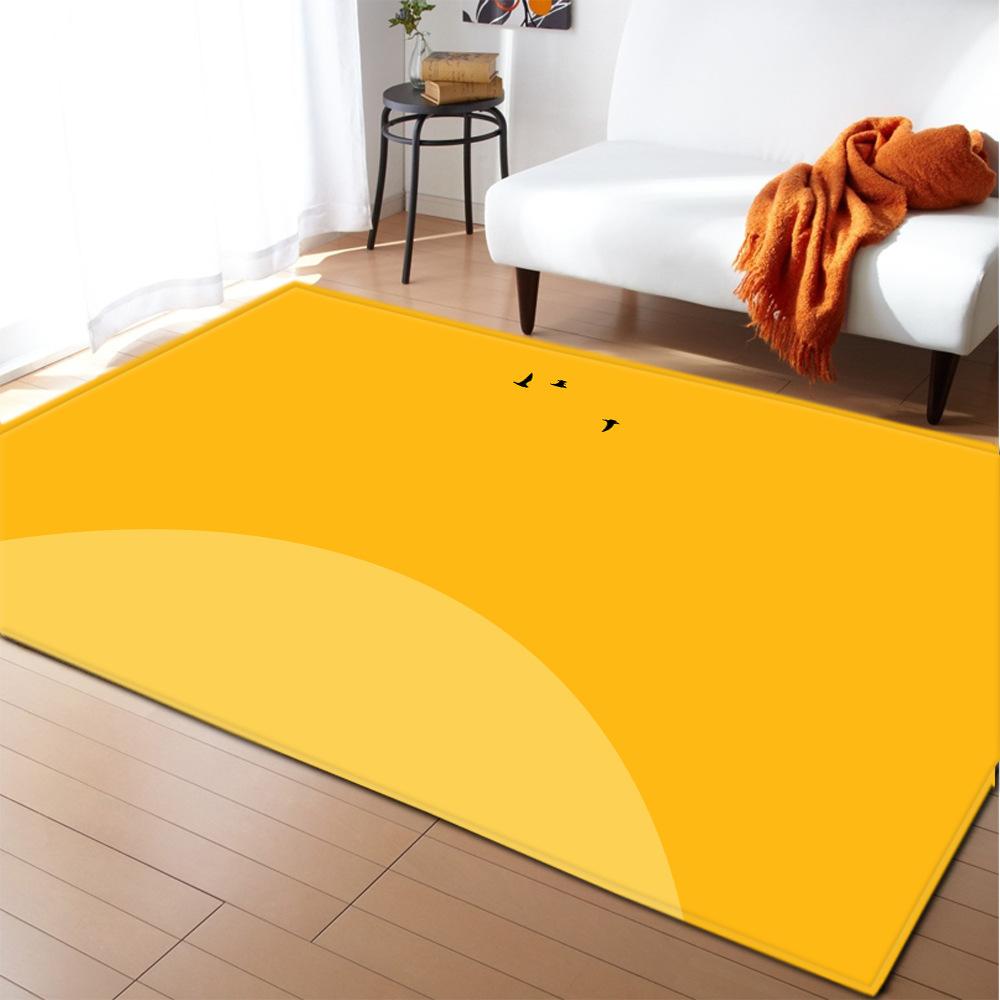 Ethnic Style Carpet Feather Style Bedroom Floor Mat