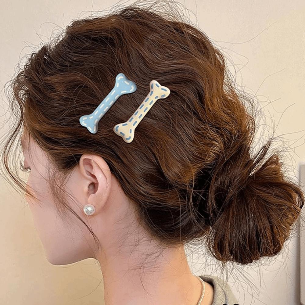 6Pcs/Set Polka Dot Oval Bow Hair Clip Sweet Hairpins Fashion Broken Hair Clip  Hair Accessories