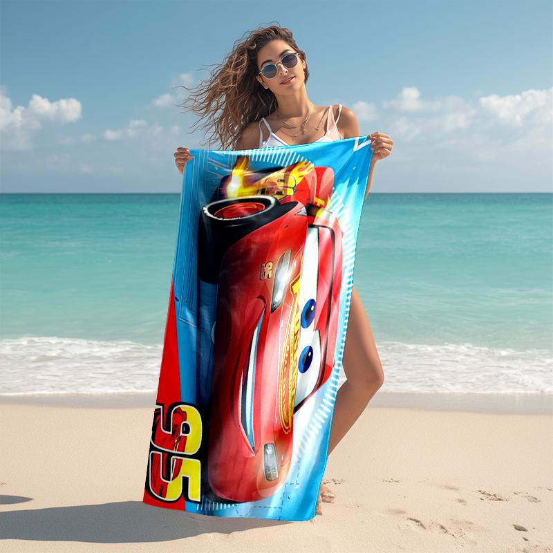 Ręcznik plażowy Błyskawica McQueen Kemping na świeżym powietrzu Ręcznik plażowy na wakacje Pływanie Basen zewnętrzny Chłonny ręcznik kąpielowy