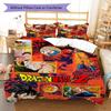 DBZ Decor Pattern Bedding Quilt Set Quilt Cover Pillowcase Home Decoration Birthday Gift (1 * Duvet Cover + 2 * Pillowcase, Without Core)