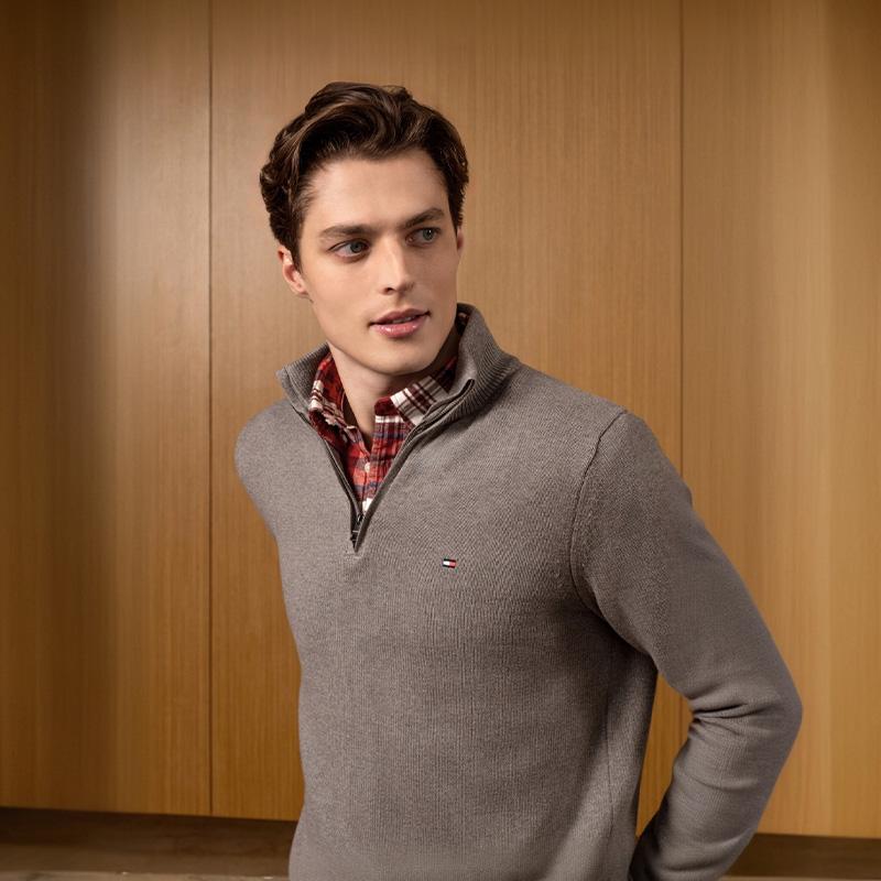 Tommy Hilfiger Knitwear Men's Stand Collar Moderate Other XM0XM05603