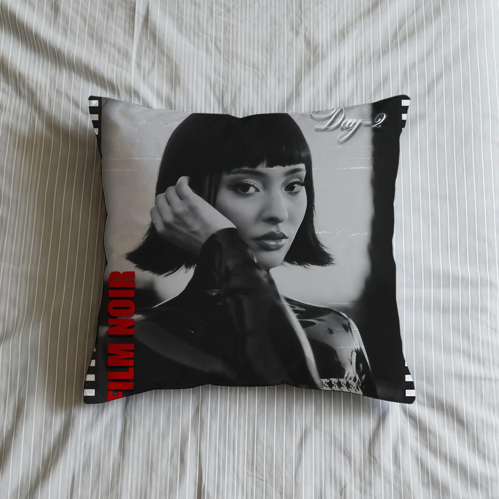 Cushion Cover FILM Soft Case Sofa Living Faouzia NOIR Room Home Comfortable Office Decor Protective Pillow
