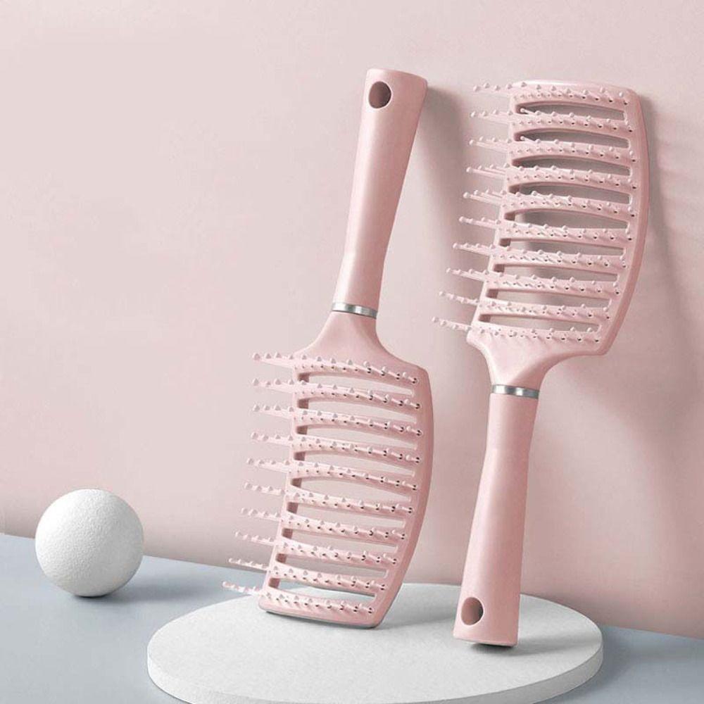 Anti-static Scalp Massage Comb Waterproof Hollow Comb Solid Color Air Cushion Comb Curly Hair