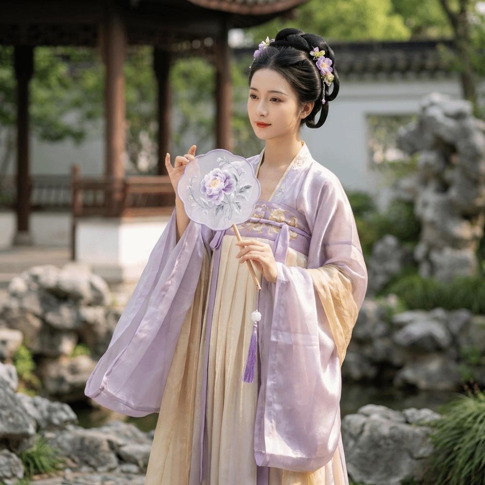 Chinese Style Embroidery Round Fan Semi-Transparent Vintage Hand Fan Wedding