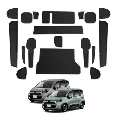RUIYA Mats for Toyota Sienta 3rd Generation Interior Door Rubber Rubber Easy To 10 Series Sienta Custom Black Anti-Slip (10 Series), (New Sienta)