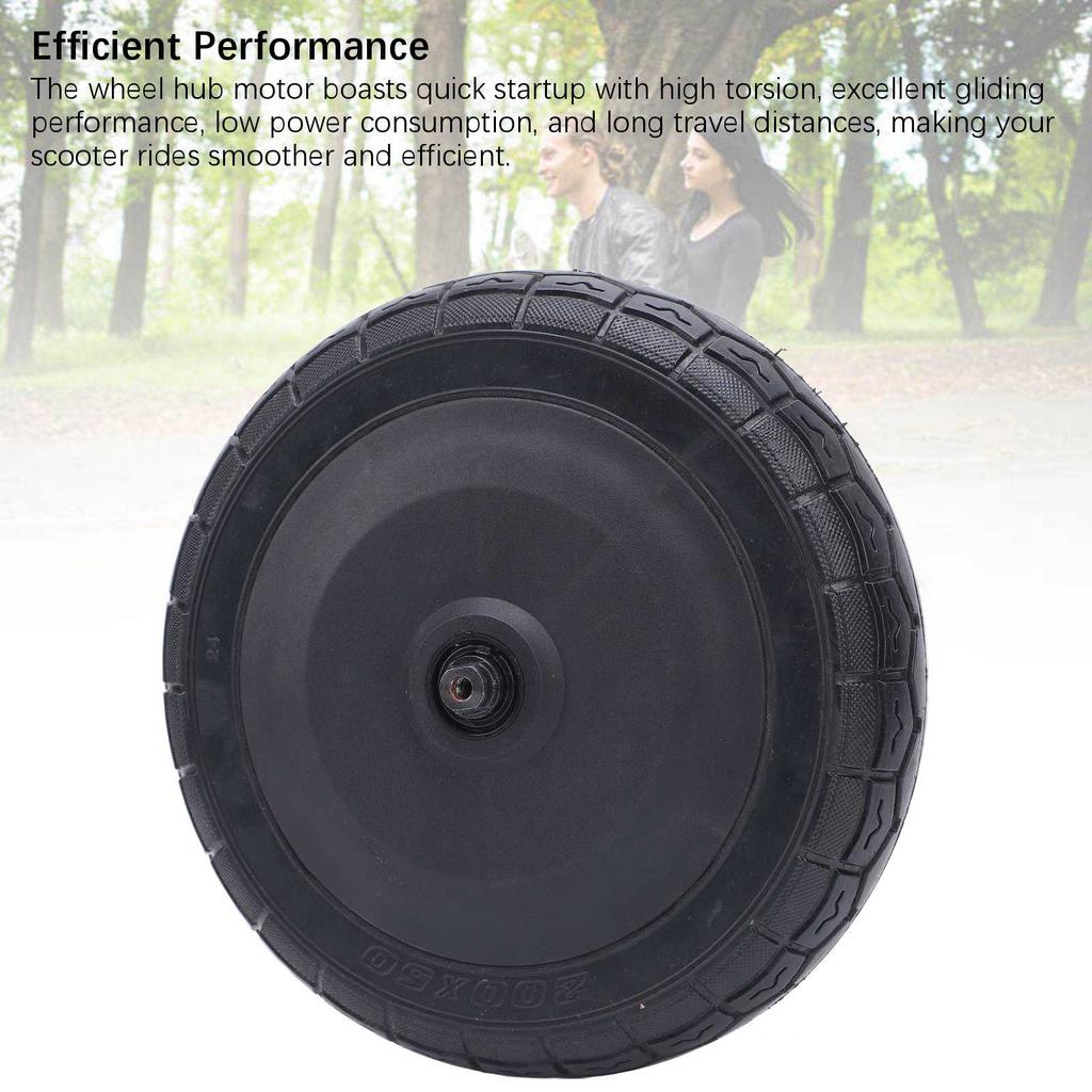8 Inch Electric Scooter Hub Motor DC Brushless Rubber Aluminum IP55 Water Resistant Scooter Hub Motor Wheel for