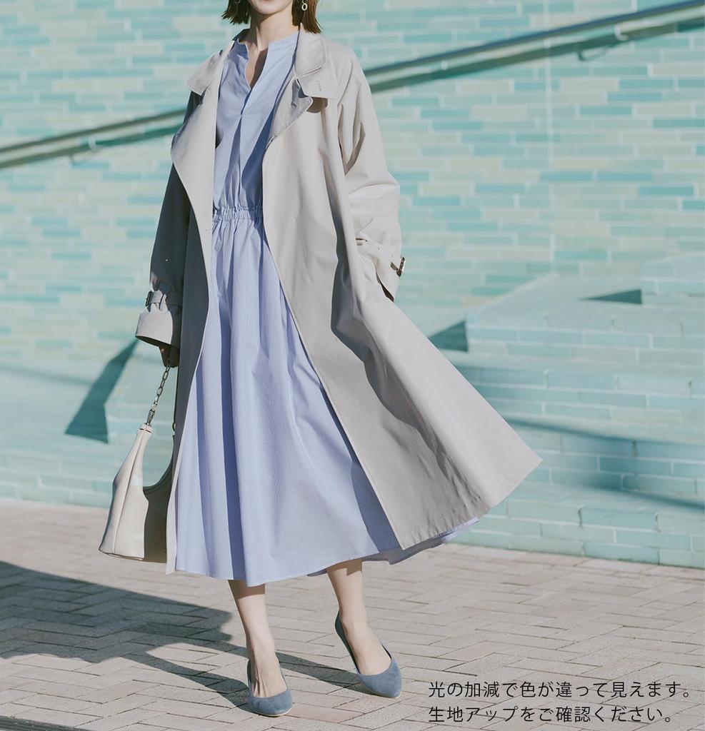 ROPE PICNIC Stand Collar Spring Coat Light Exclusive Women's (GDO13010, Gray) [Web Size 38T]