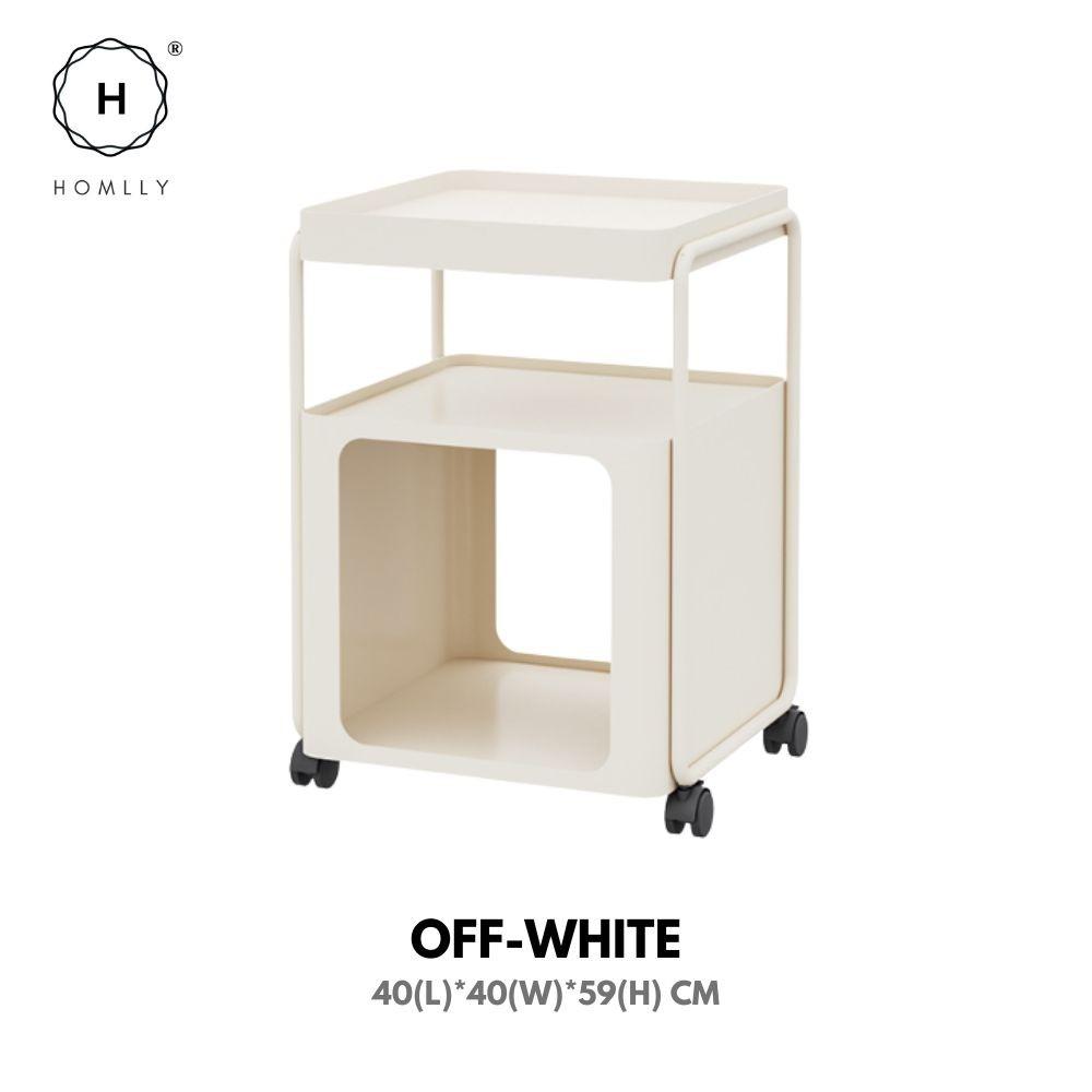 Homlly Luiio 3-tier Side Table with Wheels
