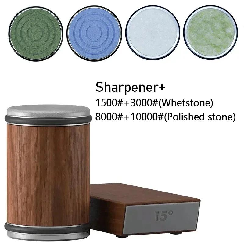 

Точилка для ножей с вращающимся лезвием, магнитный держатель для ножей, набор алмазных точильных камней с углом заточки 15 и 20 градусов, кухонный аксессуар SHIP WITH 24H