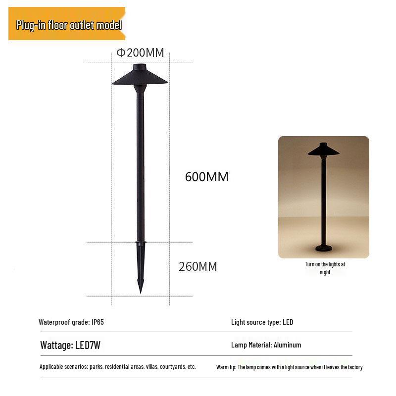 Solar Waterproof Garden Lights - Ground Inserted, Outdoor Courtyard Atmosphere, 24V/220V