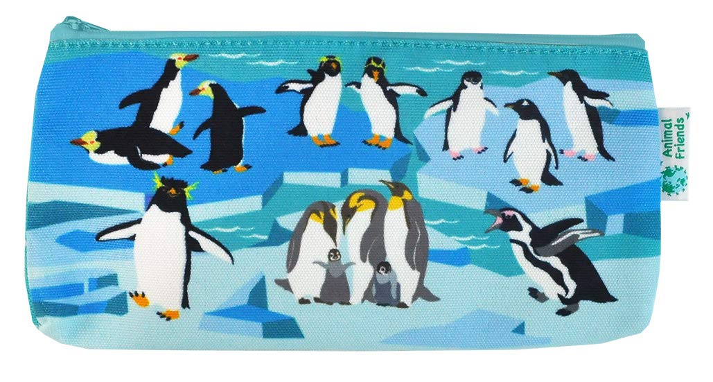 

B1065703 Animal Friends Color Canvas Pen Pouch Penguin