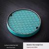 Round Ceramic Tea Tray: Chinese Retro Kung Fu Tea Set, Dual-Use Dry & Wet Brewing Table with Water Storage.