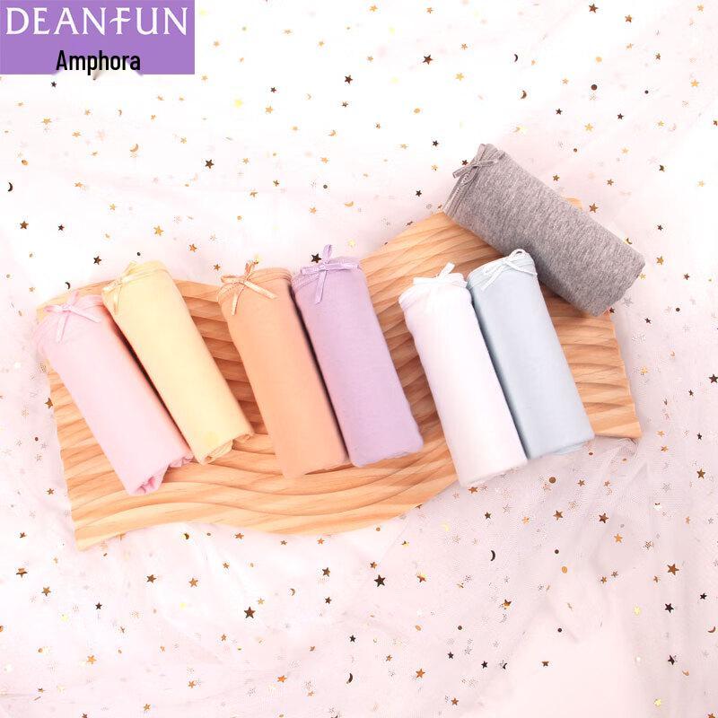 Deanfun Women's Solid Color High-Elastic Cotton Briefs - 4-Pack