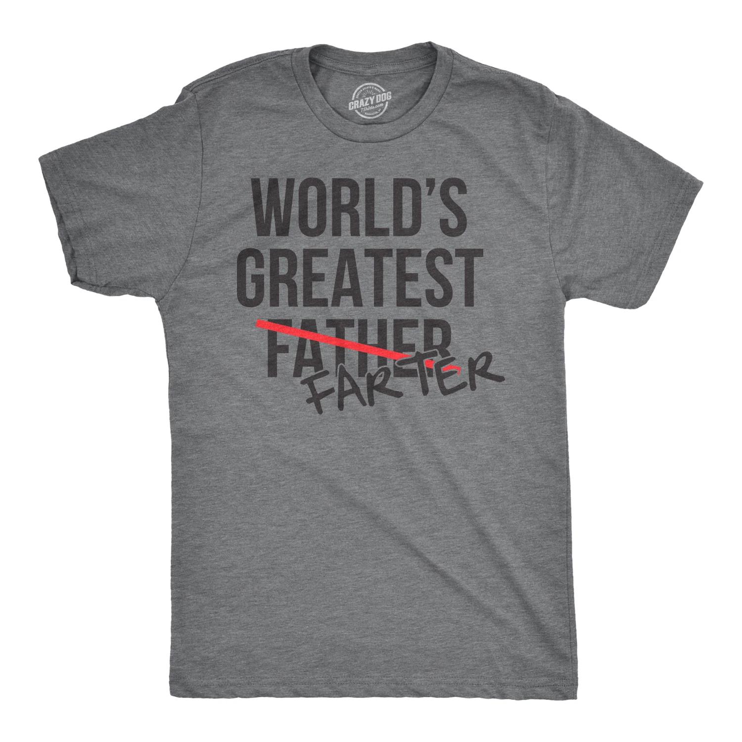 Mens Worlds Greatest Father Farter T Shirt Funny Gift for Dad Sarcastic Humor XL