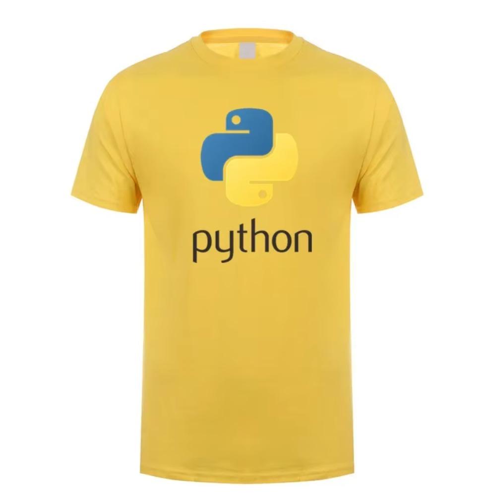 2025 Heren Python T-shirt met Computer Programmeertaal Korte Mouw Zomer T-shirts met Code Programmeur T-shirts