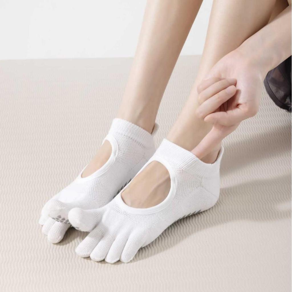 Hollow Mesh Non-Slip Women's Five-Finger Yoga & Pilates Socks