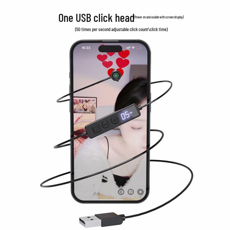 Mobile Screen Auto Clicker for Live Streaming and Red Heart Engagement