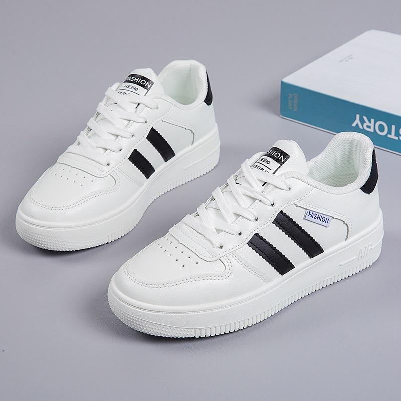 

Thick-soled small white shoes women s shoes 2025 new autumn breathable leather versatile heightened shoes casual flatform shoes women 40 чорний