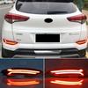 Car Flashing 1Set Car LED Reflector Light For Hyundai tucson 2015 2016 2017 2018   Rear Fog Lamp turn Signal Brake Light