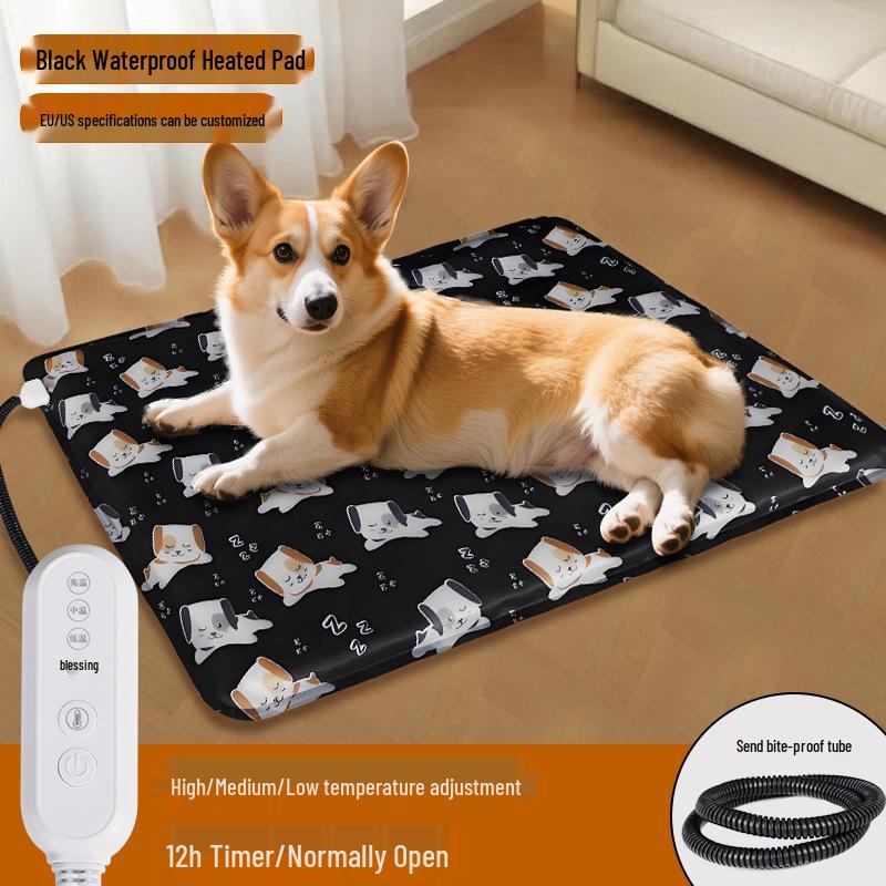Pet Electric Heating Pad - Bite-Proof & Leak-Proof, Adjustable Temperature, Meets US & EU Standards
