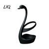 Toothbrush Holder 3D Printed Swan Holder, Bathroom Organizer with Hollow Water-Draining Design, Black White Shape Dual Color, Widened Stable