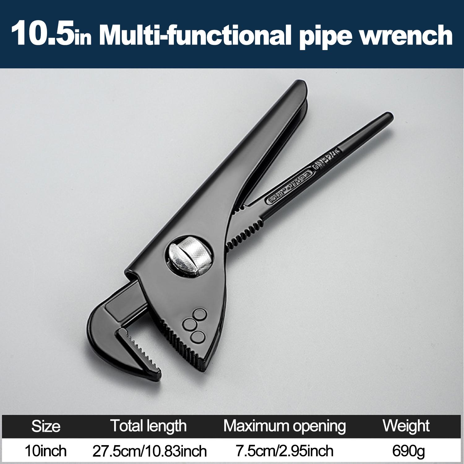 

Heavy-Duty Adjustable Wrench & Pipe Pliers 7/10.5inch- High Hardness, Strong Torque, Wide-Angle Grip, Carbon Steel