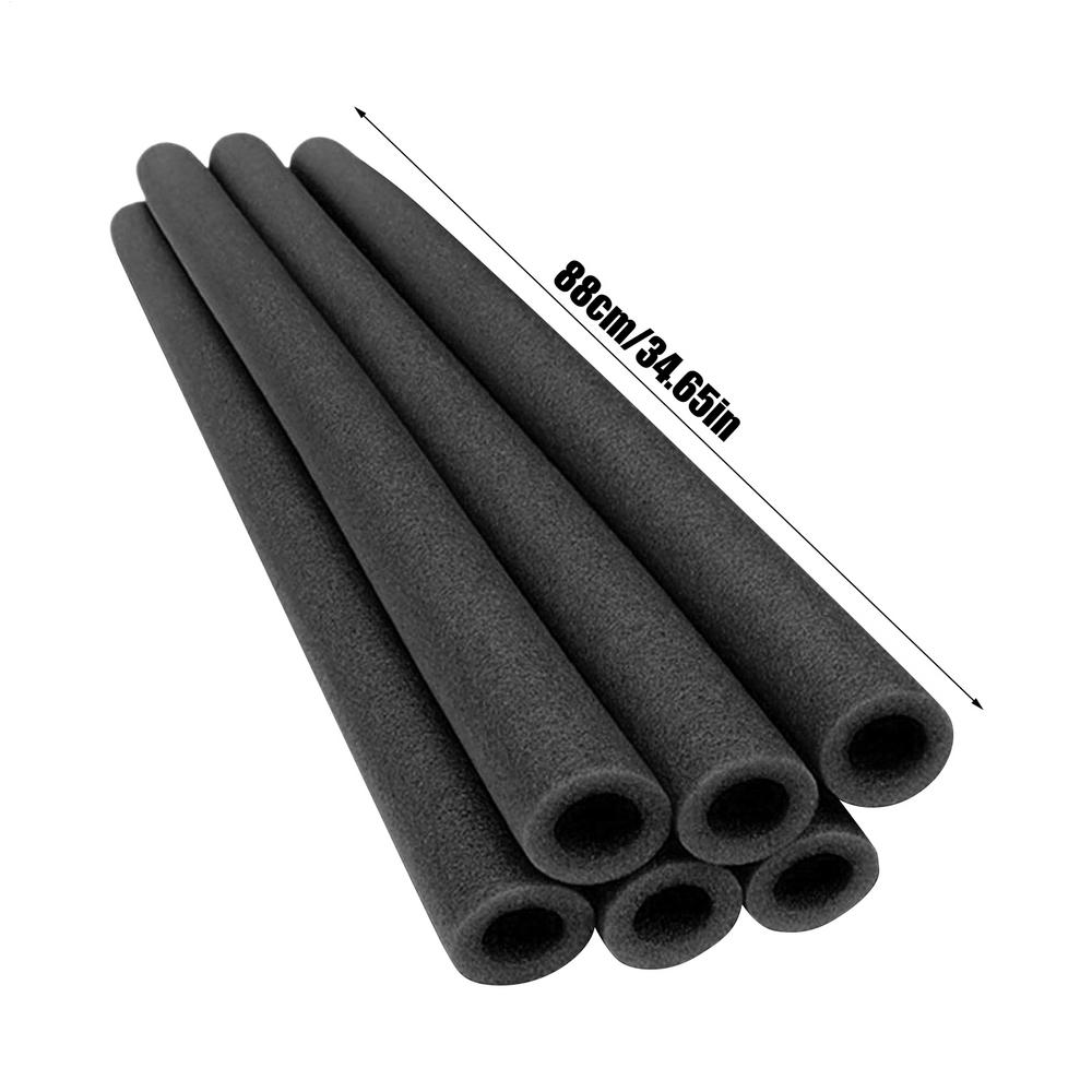 

6pcs Trampoline Pole Cover Trampoline Tube Padding Replacement Part Trampoline Pole Sleeves Tubes for Safe Outdoor Bouncing чёрный