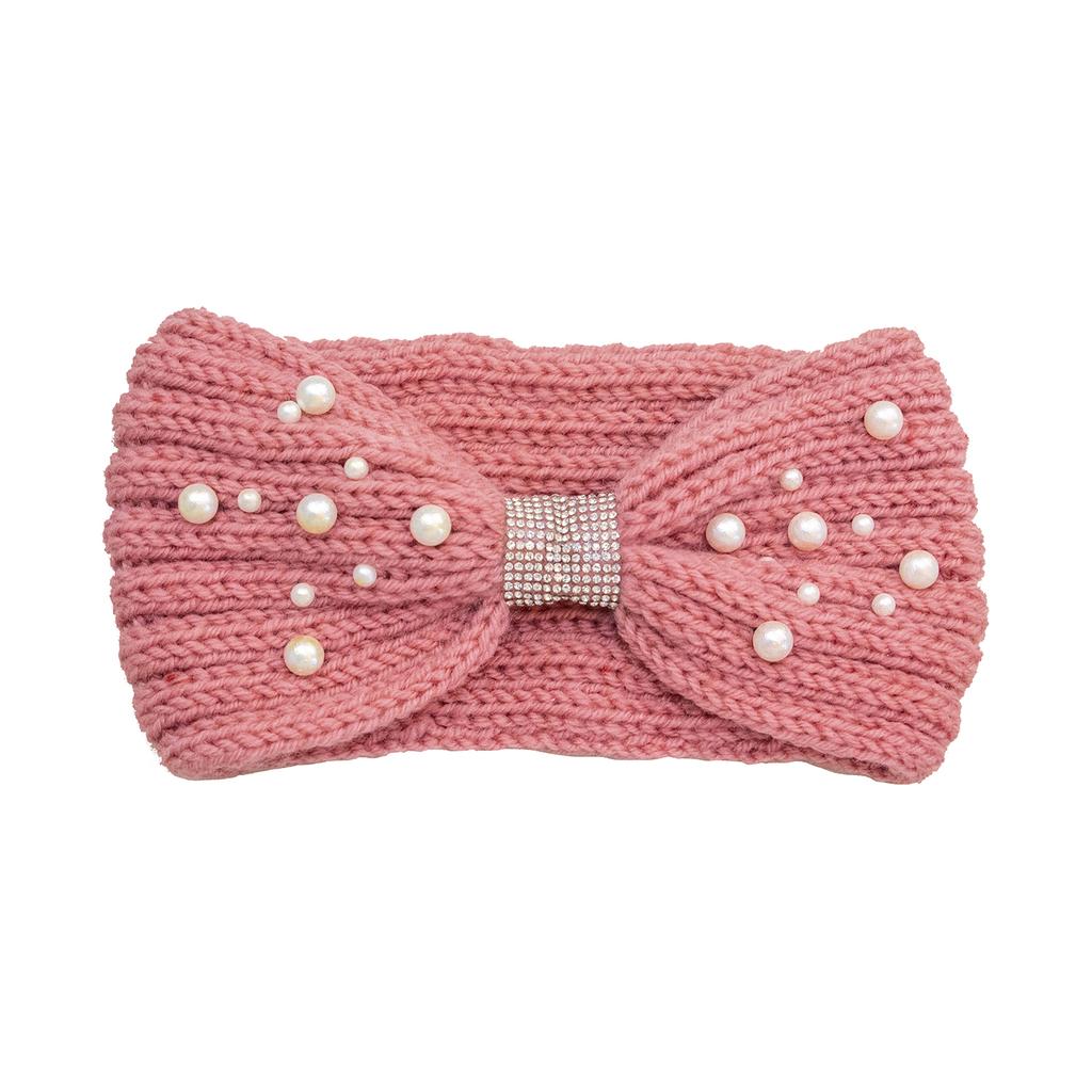1PC Winter Pearl Headband for Women Wool Knitted Headbands New Cotton Headwear Elastic Hair Band Hair Accessories