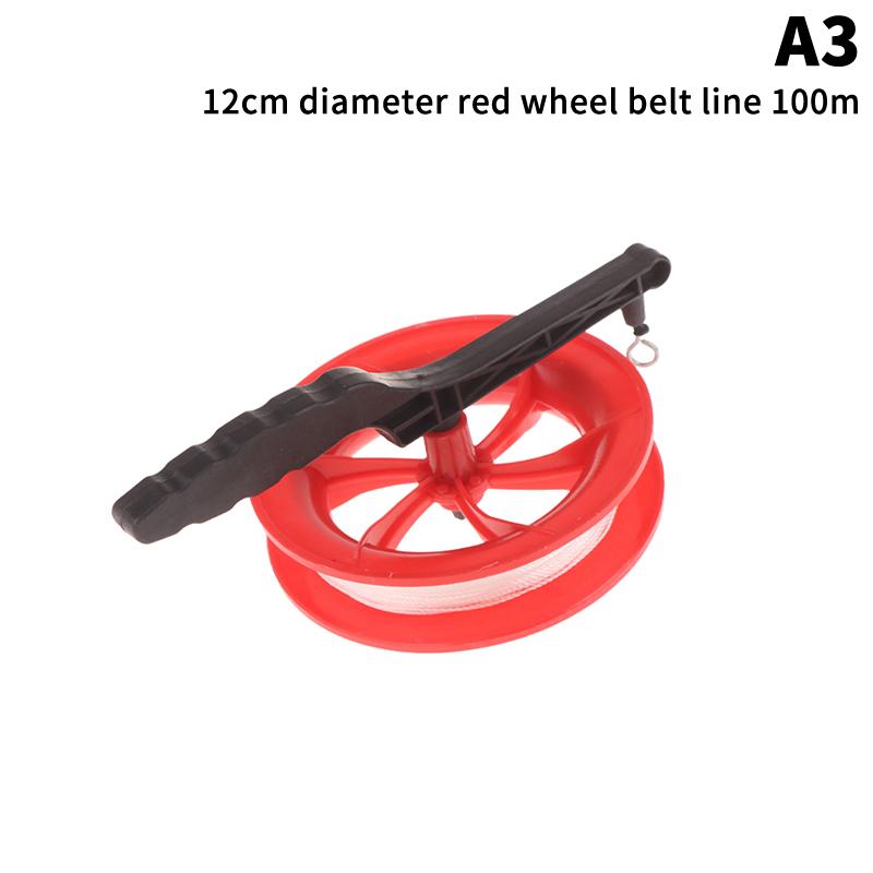 1 Piece Winder Fire Wheel String Flying Handle Tool Kite Reel Twisted String Line Outdoor Round Blue Grip For Flying Kites