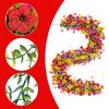 180CM Artificial Violet Flower Garland UV Resistant Realistic Fall Faux Flower Rattan Vine Wedding Party Hanging Simulation Bloom Decoration