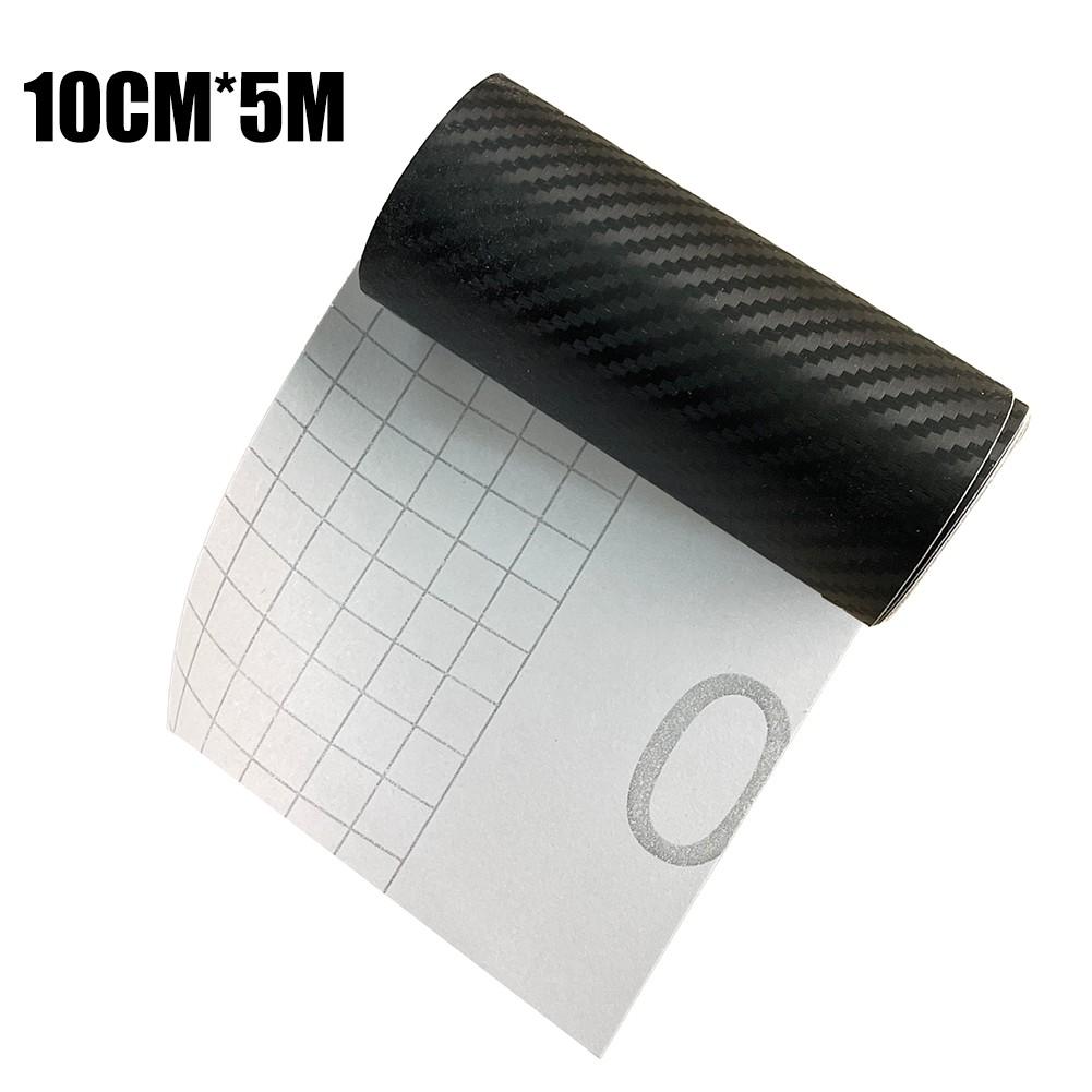 1x Car Door Sill Scuff Cover Sticker 3/5/7cm*5m Anti-Scratch Carbon Fiber Strip