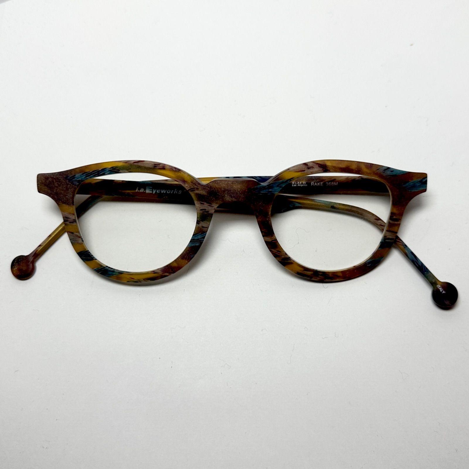 Used Vintage / Unused] 1990s L.A. Eyeworks Made in Italy Small Glasses US Brand Round Glasses / Vintage