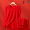 Hukai Men's Lucky Red 100% Cotton Thermal Underwear Set
