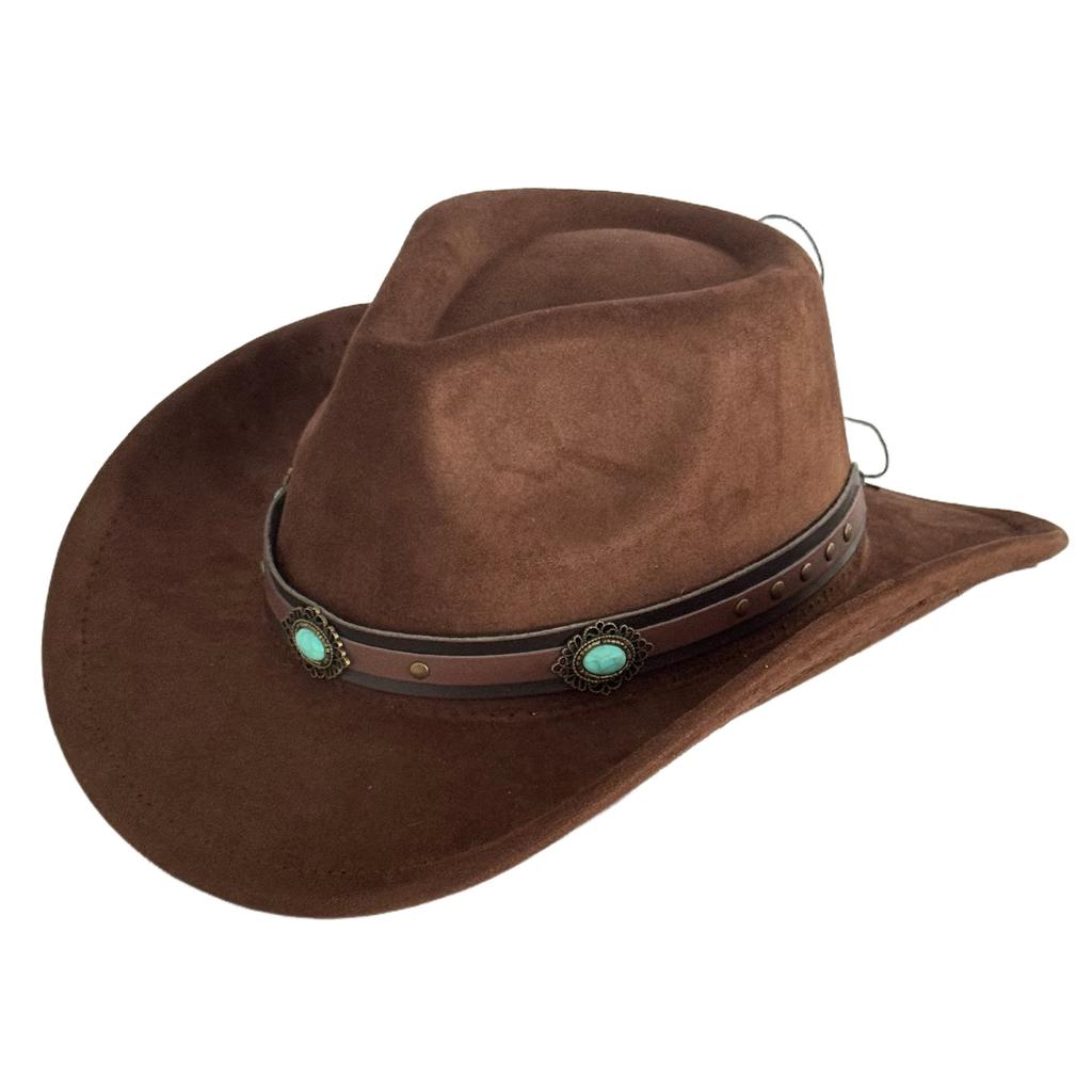 Hot-selling retro bull's head big-brimmed top hat, European and American suede western cowboy hat, men's temperament jazz hat