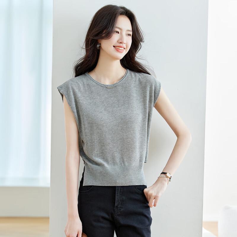 CARBAMMI Women's Linen Blend Knit Sleeveless Vest Top