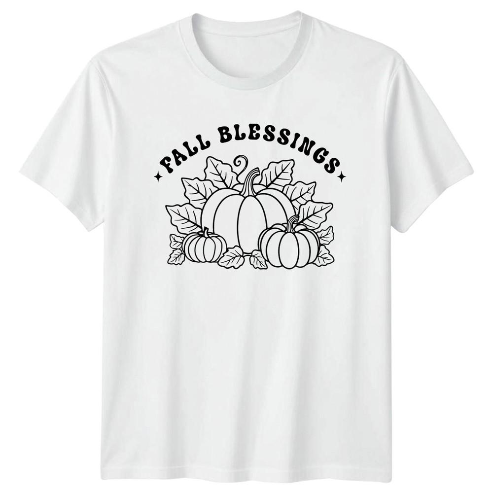 Fall Blessings Unisexs TShirt Thanksgiving Autumn Thanksgiving Gift For Her S