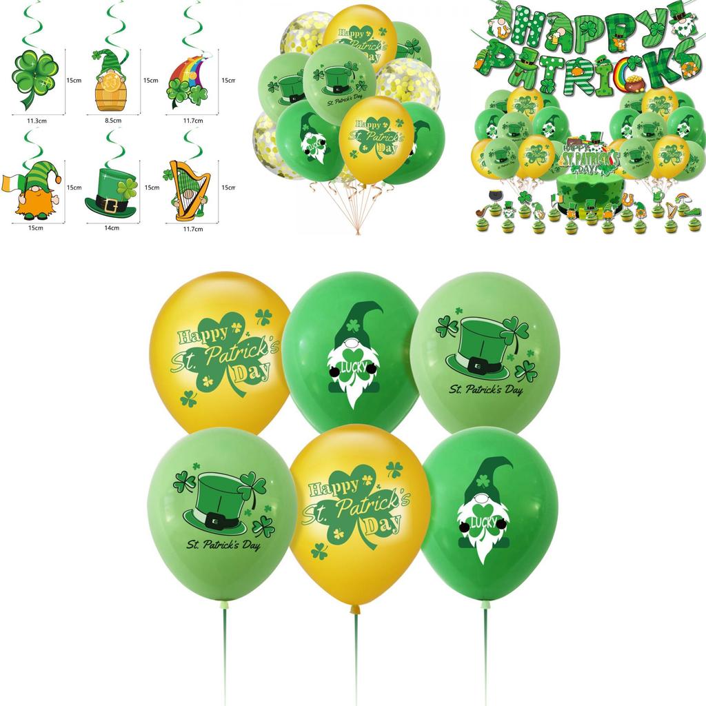 Irish St. Patrick's Day Decorations W/shamrock Ornaments Accessories