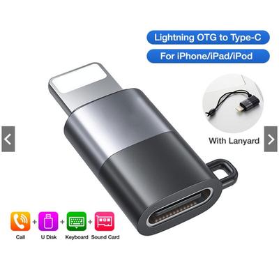 Şarj Veri Senkronizasyonu OTG Adaptörü Ios Type-c için Uyumlu Kablosuz Mikrofon Dönüştürücü