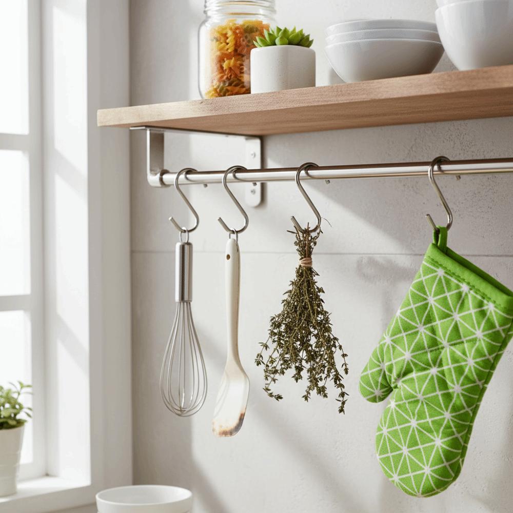 20PCS Multi-Use S Shaped Hooks Smooth Surface Sturdy Hanging Hooks Space Saving Heavy Duty Stainless Steel Hangers Bathroom