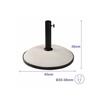 Base de parasol ronde en ciment - MARBUENO SUMMER - 45x36 cm - 20 kg - Blanc - Compatible Ø30/35/38 mm