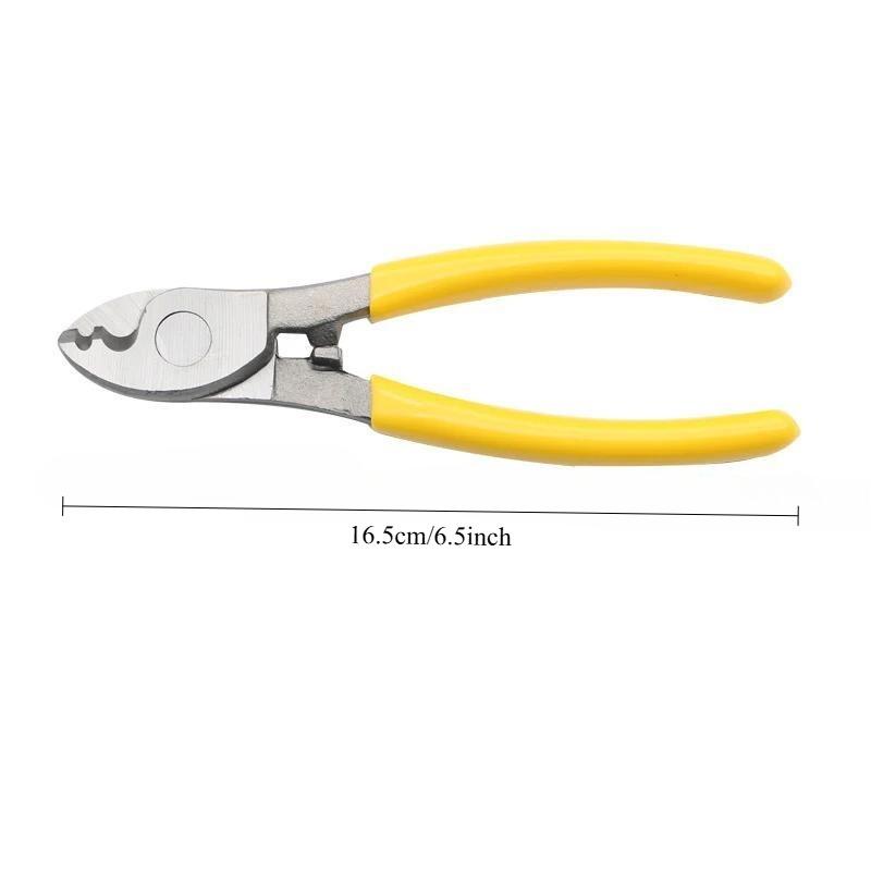 6 Inch Manual Electrician Cable Cutter Tool, Multifunctional Anti Slip Electrician Pliers, Labor-saving Wire Stripping Pliers
