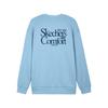 Skechers Simple College Knitted Embroidered Pullover Sweatshirt Unisex Sweatshirt Sky-Blue L324U106-04K4