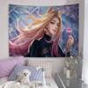 LOL KDA Ahri Akali Kaisa Seraphine Hanging Bohemian Tapestry Cheap Hippie Bohemian Wall Tapestries Mandala Wall Hanging