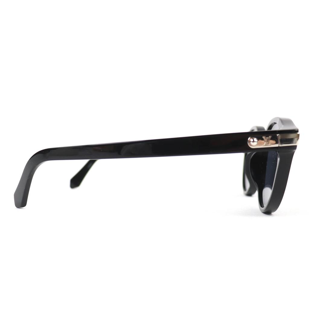 Great LOUIS VUITTON LV Signature Round Sunglasses Boston Eyewear Black Z2434U Used